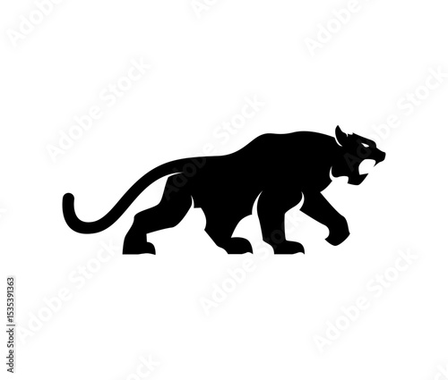black panther silhouette icon design
