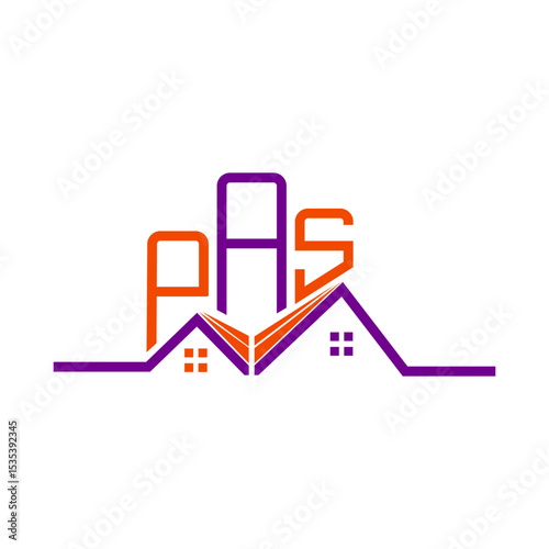 PAS Real State logo design, PAS simple and modern logo. PAS luxurious alphabet design