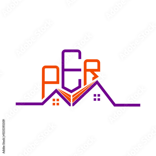 PER Real State logo design, PER simple and modern logo. PER luxurious alphabet design