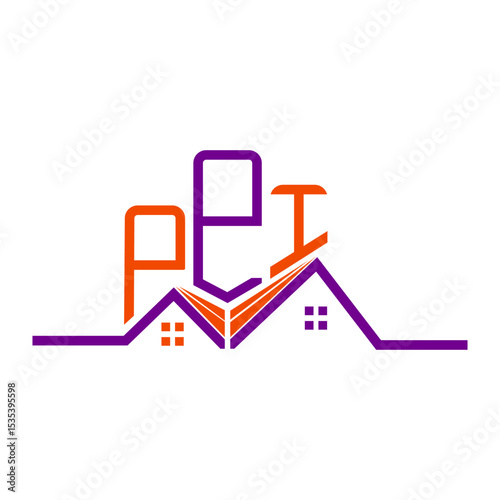 PPI Real State logo design, PPI simple and modern logo. PPI luxurious alphabet design