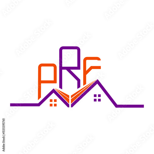 PRF Real State logo design, PRF simple and modern logo. PRF luxurious alphabet design