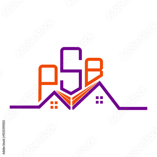 PSB Real State logo design, PSB simple and modern logo. PSB luxurious alphabet design