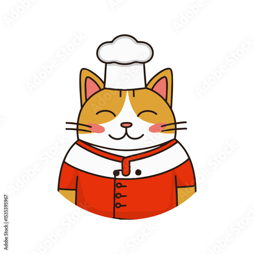 Cute Cat in a chef costume