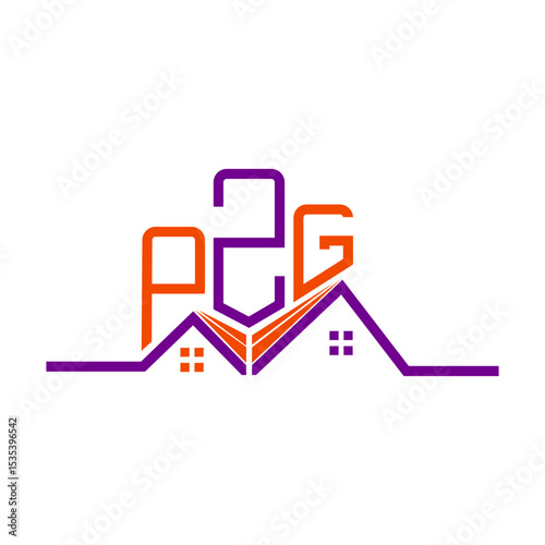PZG Real State logo design, PZG simple and modern logo. PZG luxurious alphabet design