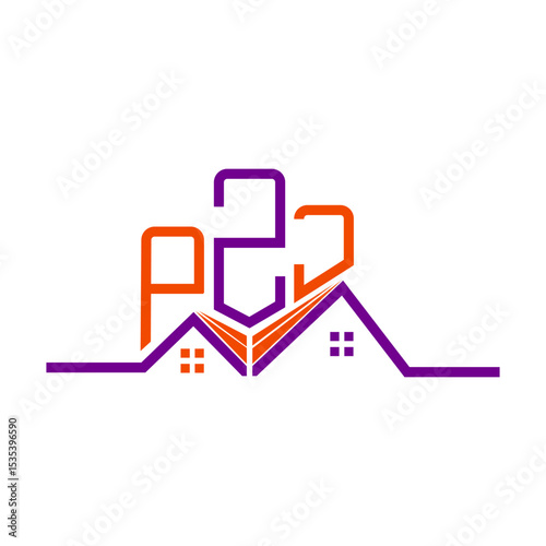 PZJ Real State logo design, PZJ simple and modern logo. PZJ luxurious alphabet design