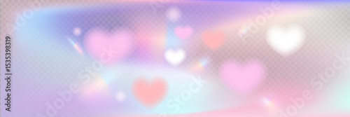 Soft heart shaped light effect with pink flares, glow, and subtle shine. Romantic overlay for Valentine’s Day, love designs, or wedding projects.
