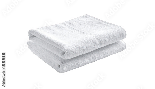 Two folded white towels