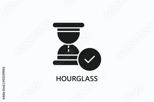 Hourglass Icon Or Logo Isolated Illustration