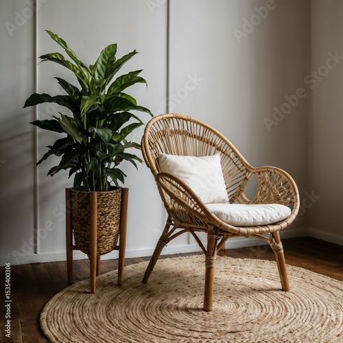 A chair made with plant