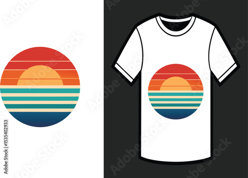  new retro stipe t-shirt design 