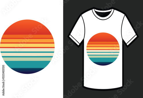  new retro stipe t-shirt design 