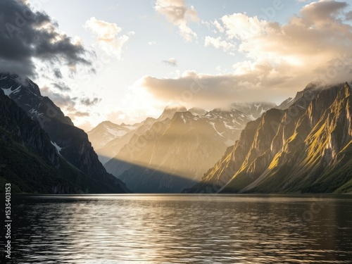 Majestic Norwegian Fjord at Hellesylt