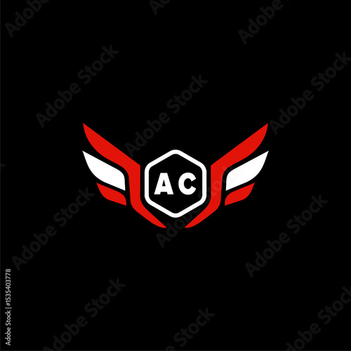 AC Initials Vektor Stok Otomotif Logo Design
