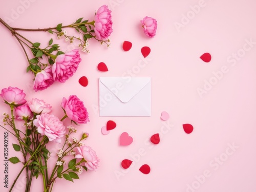 Pink Valentine's Day Flat Lay