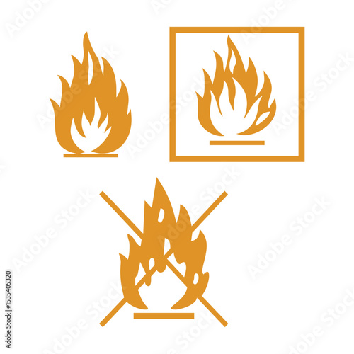 FLAMEABLE ICON VECTOR
