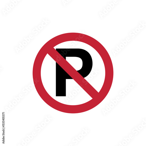 NO PARKING ICON VECTOR SIGN SYMBOL