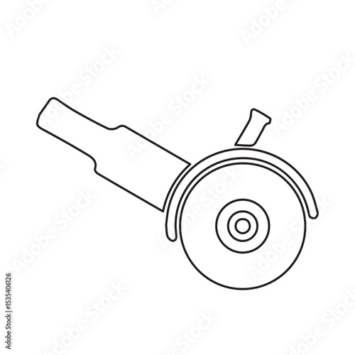 Angle grinder line icon