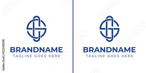 letters SC and SG Monogram Saturn Logo, suitable for any business with CS SC GS SG initials
