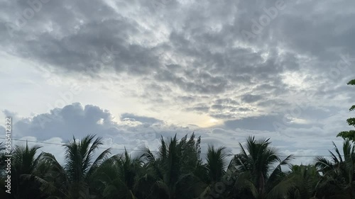 Clouds over the field. Sky is beautiful.