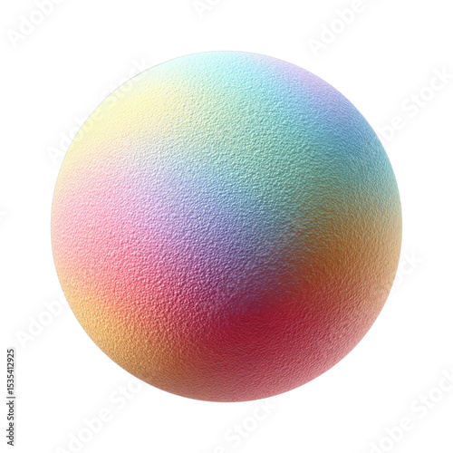 Colorful textured sphere with gradient surface in 3d design