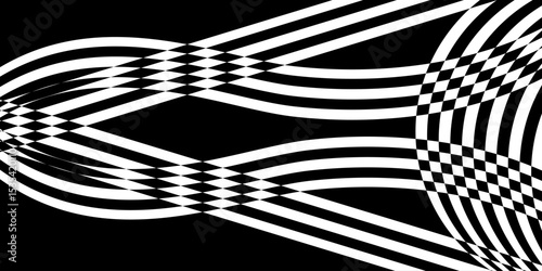Black and white abstract background with chess board texture