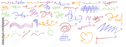 Collection of arrow line bundles with abstract curved lines. Collection bundle textured vector background with abstract line shapes, collection abstract background pattern shape