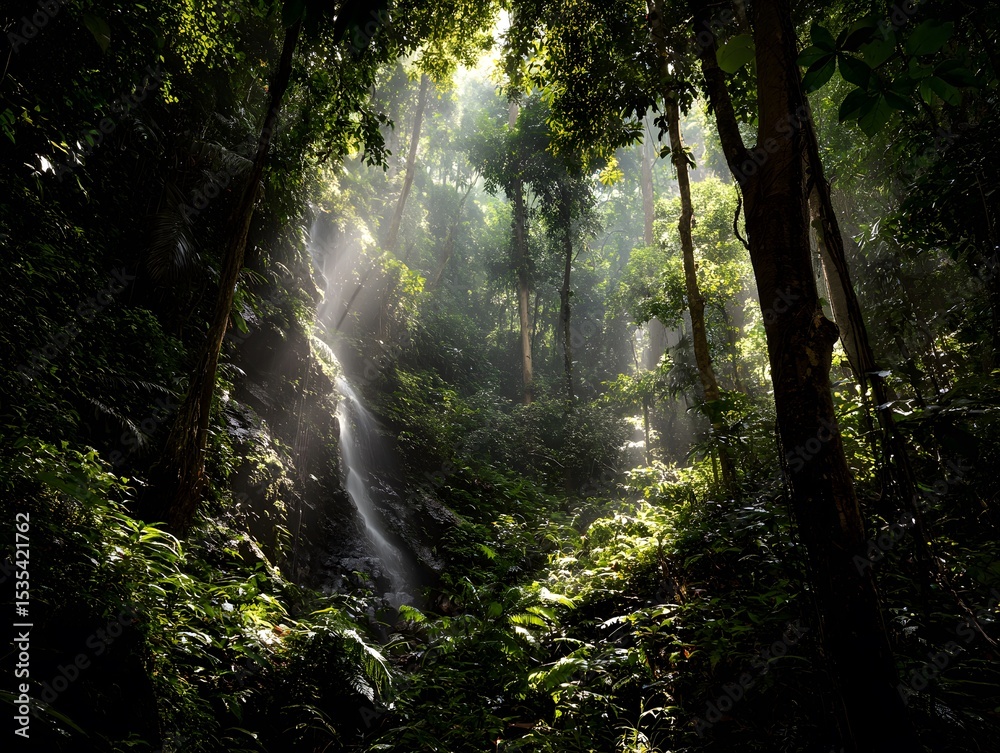 Obraz premium waterfall in the forest