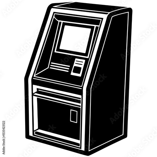Find atm automated teller machine cash machine banking financial service vector illustration design