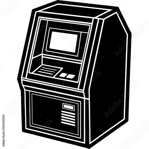 Find nearby atm automated teller machine cash dispenser banking machine vector illustration image