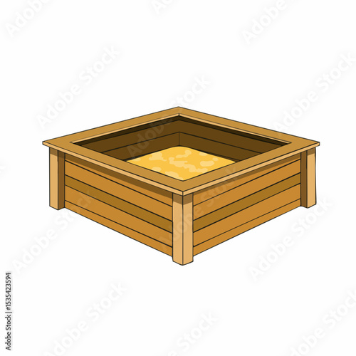 Wooden Sandbox with SandVector
