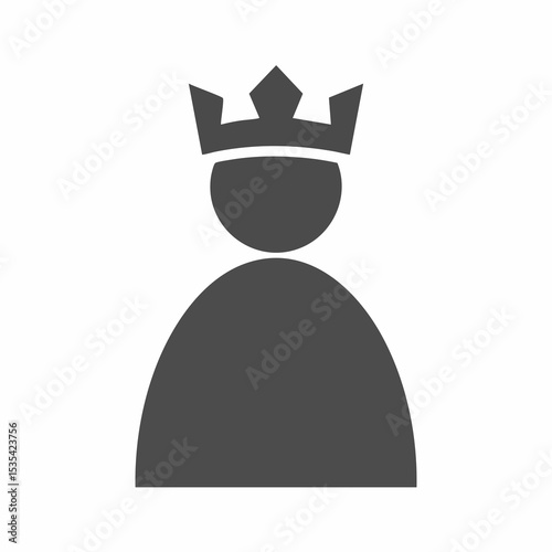 Vector Icon Person Wearing CrownVector