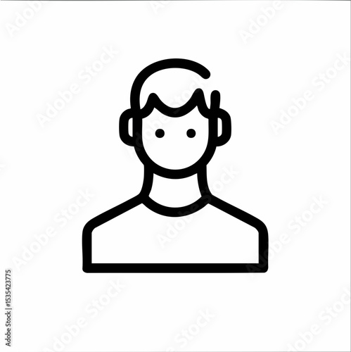 Vector Illustration Male Profile IconVector