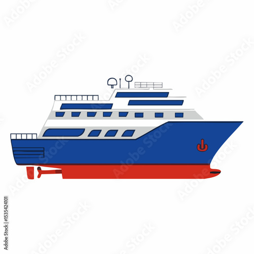 Passenger Ship Vector IllustrationVector