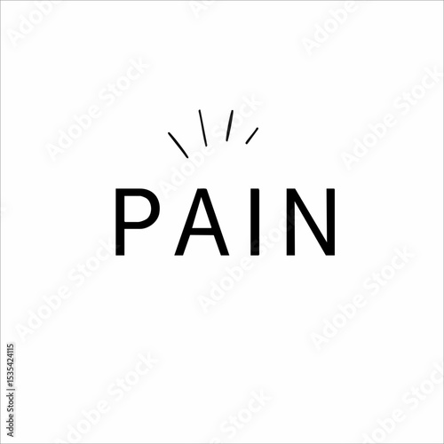 Pain Vector Graphic with Radiating LinesVector