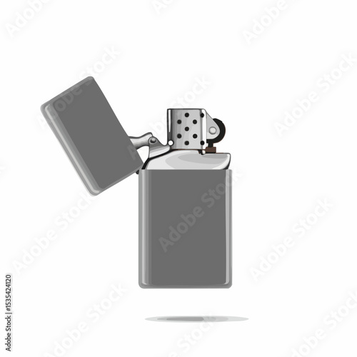 Open Pocket Lighter IllustrationVector