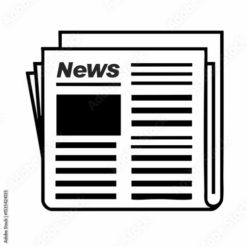 Newspaper Icon Vector IllustrationVector