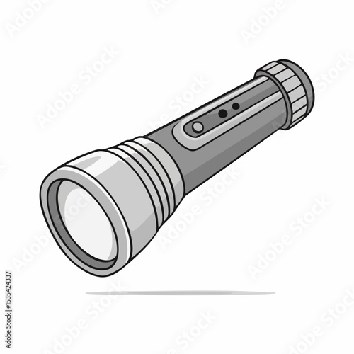 Handheld Electric Torch IllustrationVector
