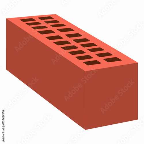 Hollow Rectangular BrickVector