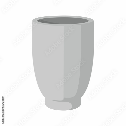 Gray cylindrical vase illustrationVector