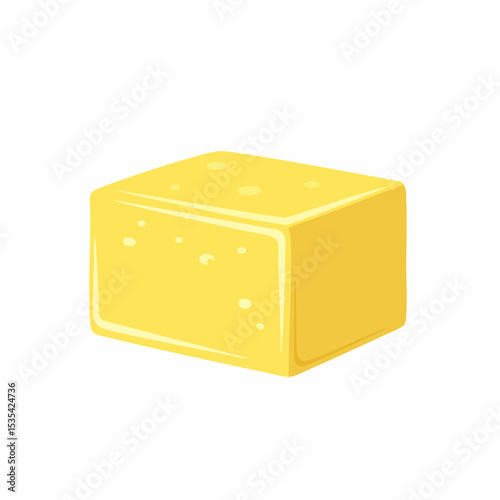 Block of Cheese Vector IllustrationVector