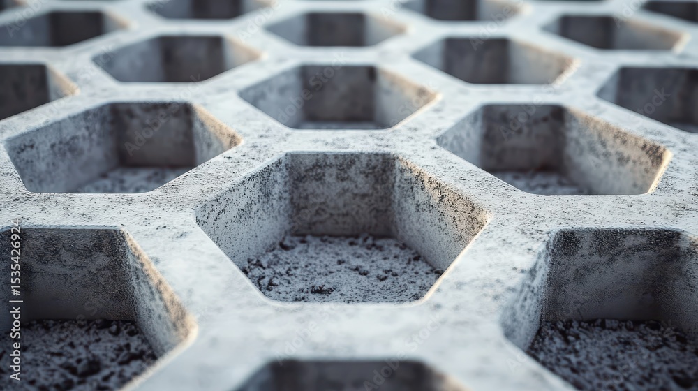 Futuristic Eco-Friendly Composite Material with Hexagonal Structure Futuristic Eco-Friendly Composite Material with Hexagonal Structure