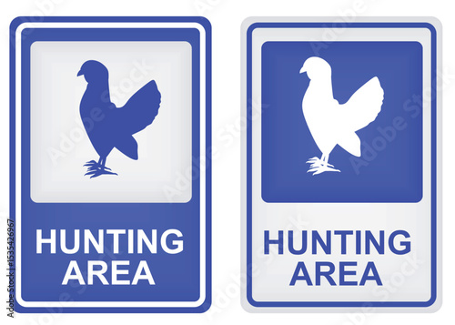 Hunting area sign. vector illustration