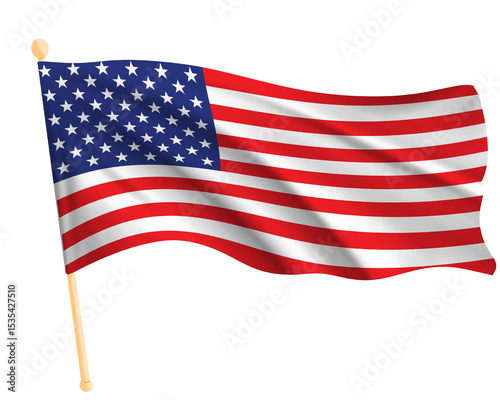 3d flag of united states