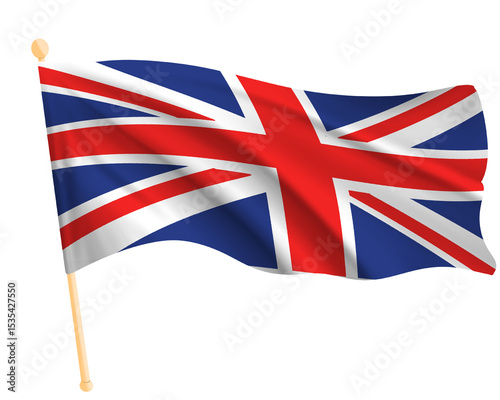 3d united kingdom flag