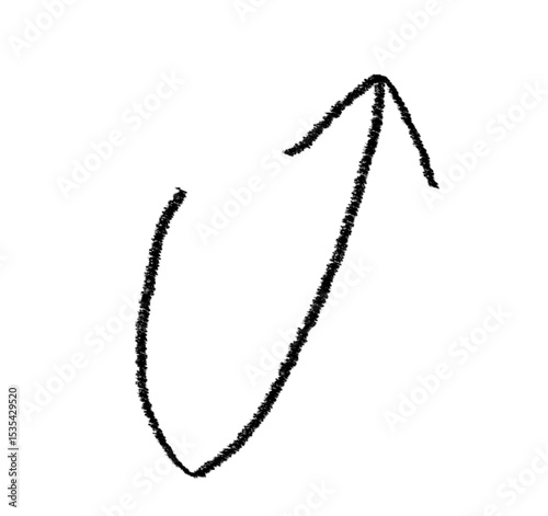 Arrow doodle grunge vector icon. Arrow on white background. Design element vector illustration.