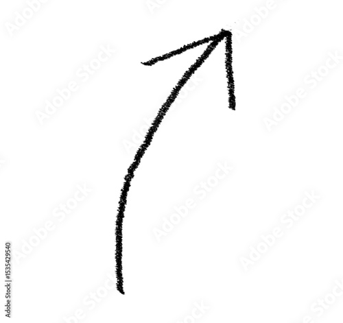 Arrow doodle grunge vector icon. Arrow on white background. Design element vector illustration.