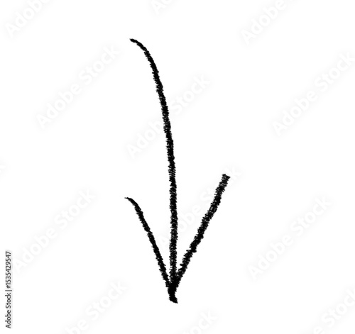 Arrow doodle grunge vector icon. Arrow on white background. Design element vector illustration.