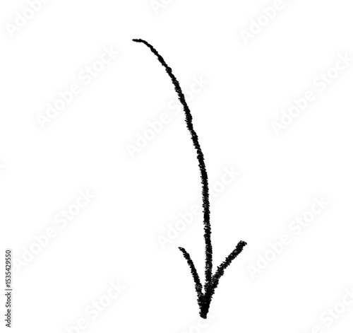 Arrow doodle grunge vector icon. Arrow on white background. Design element vector illustration.