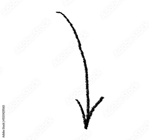 Arrow doodle grunge vector icon. Arrow on white background. Design element vector illustration.