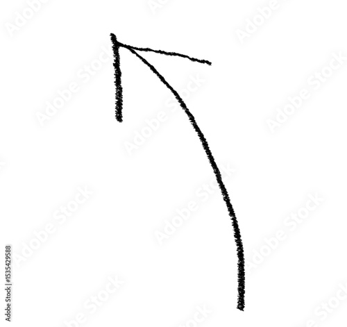 Arrow doodle grunge vector icon. Arrow on white background. Design element vector illustration.